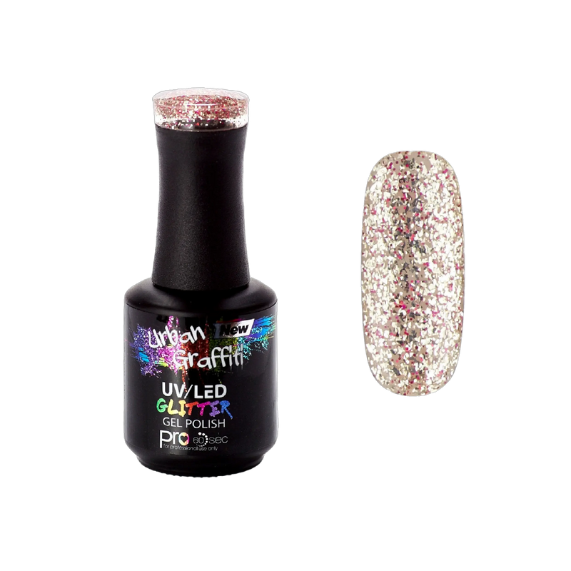 Cosmic Love - UGGP-A0916 Urban Graffiti kuldne ja punane sädelev geel-lakk 15ml